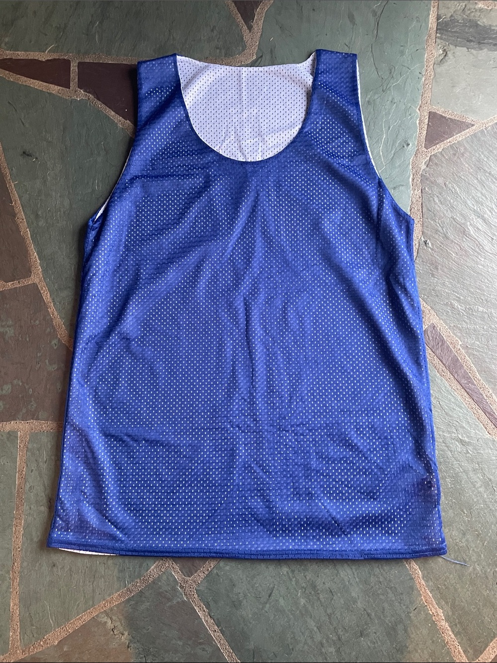 NWOT Men's Reversible Blue Mesh Basketball Jersey